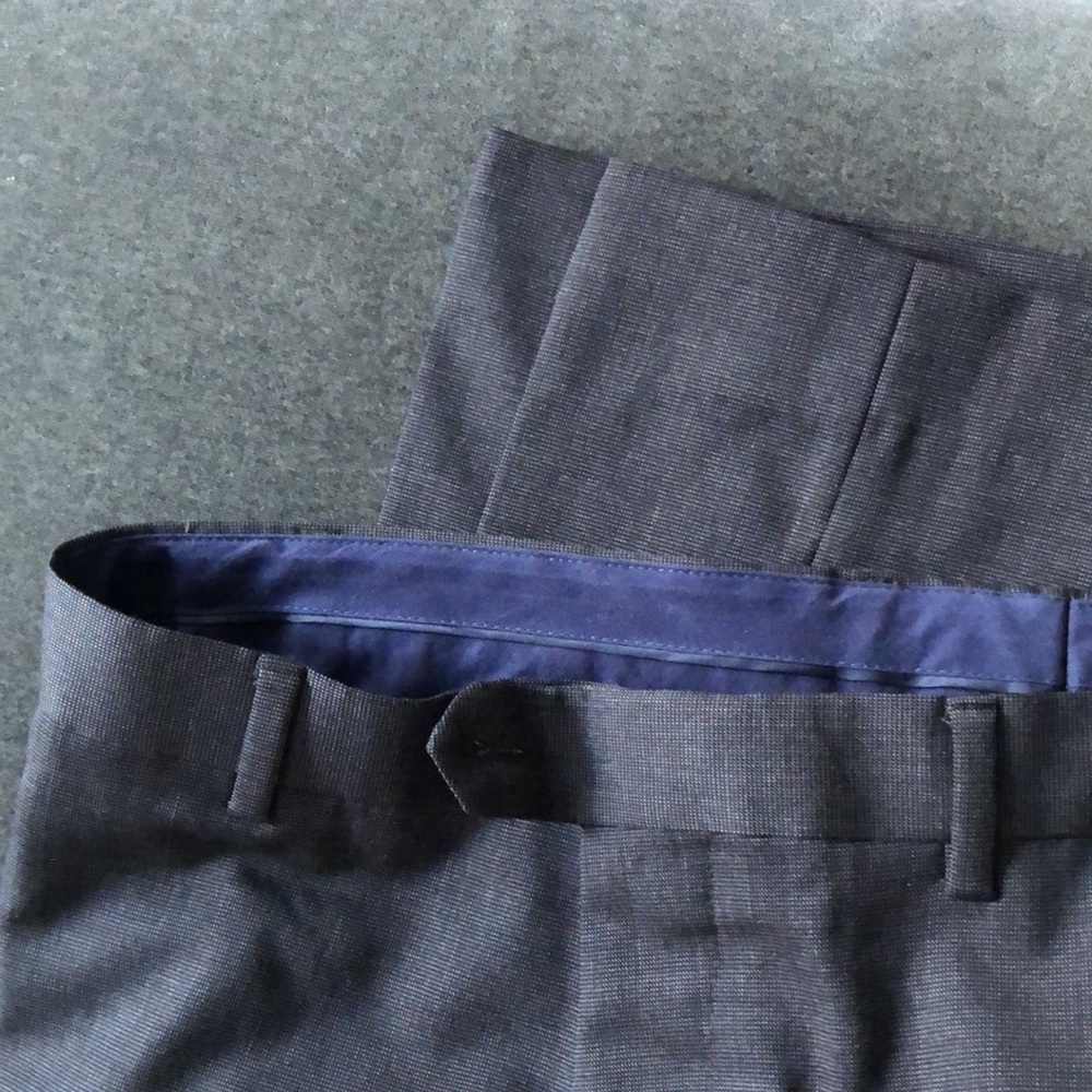 Charles Tyrwhitt charcoal 100% wool pants